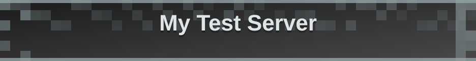 My Test Server banner